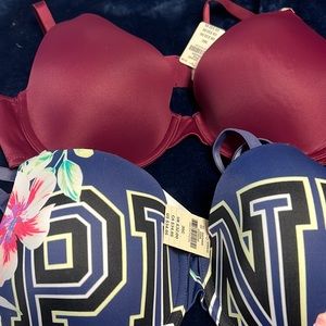 I’m selling five Victoria Secret bras, all new with tags.